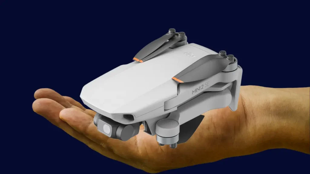 DJI Mini 2 SE drone in its compact, folded form, showcasing a portable and sleek design for travel and adventure, reviewed on Tool Tested.