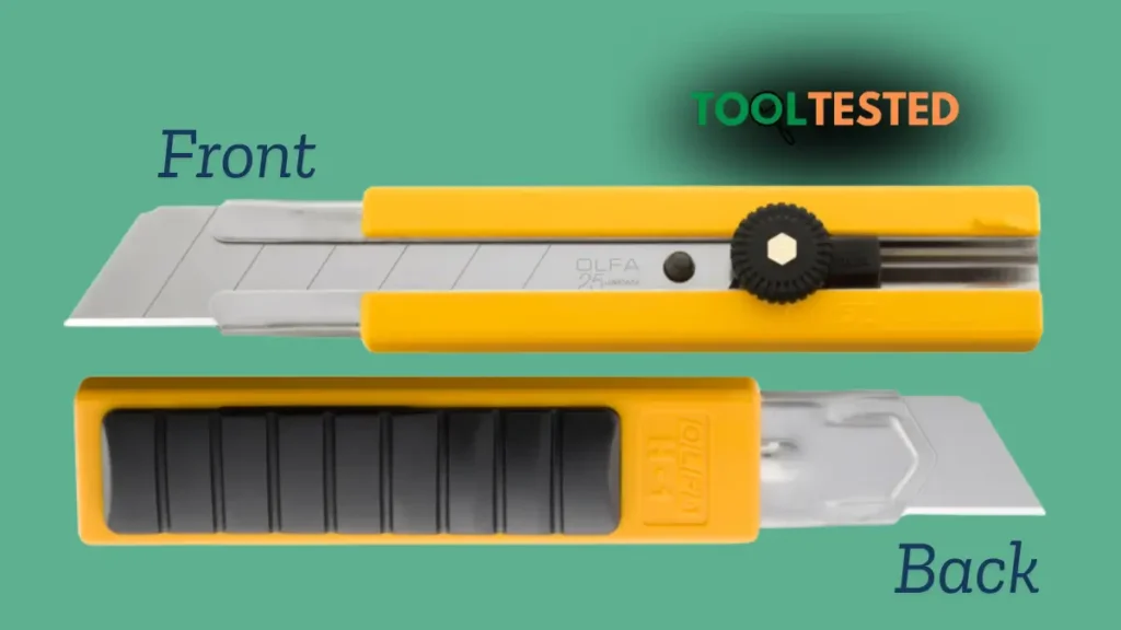 OLFA Utility Knife Front and Back View - Snap-Off Blade System