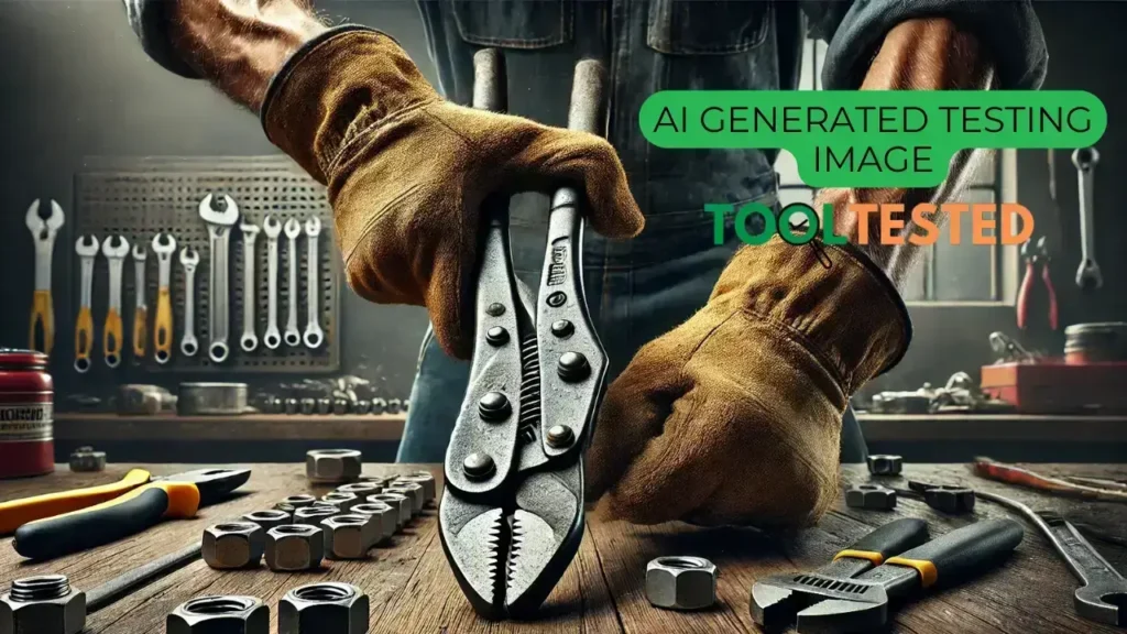 Side-by-side comparison image from AI-generated testing, showing a TOOLTESTED locking plier resisting rust next to a corroded, generic plier. See the Irwin locking pliers rust resistance test results on ToolTested Blog. #rustresistance #tooltest #lockingpliers #corrosion #durability #ToolTestedBlog