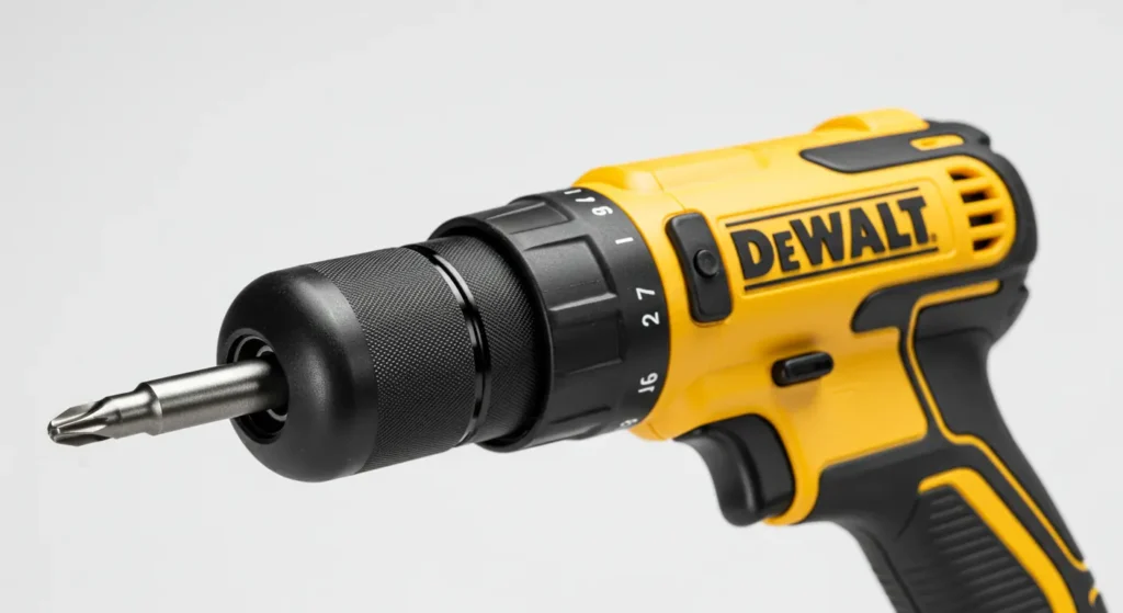 Close-up of the DeWalt 8V MAX twisting cordless screwdriver, showcasing its compact size and ergonomic design Tool Tested