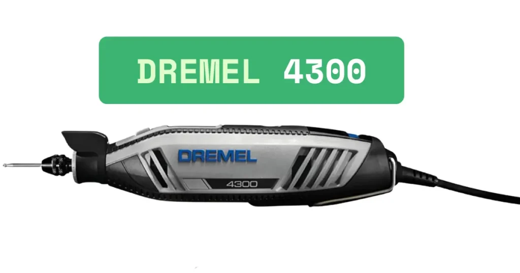 Clear product shot of the Dremel 4300 corded rotary tool against a white background. Smart AI Gears
