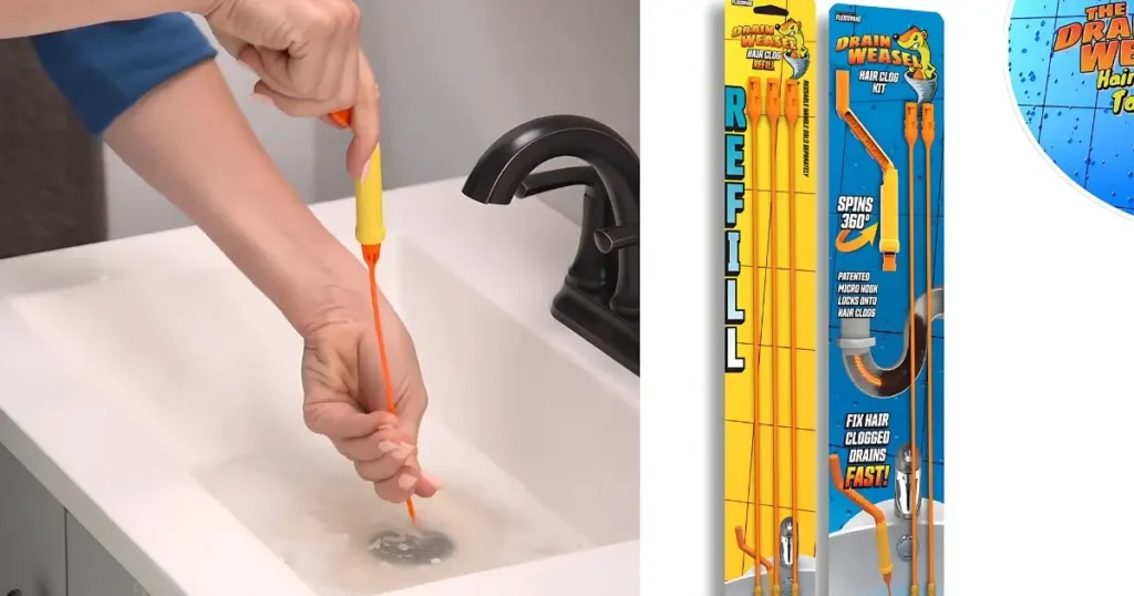 Drain Weasel Review – testing hair clog tool in bathroom sink by Smart AI gears