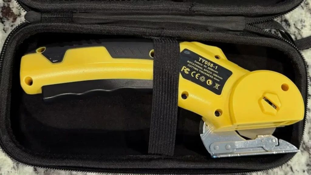in a black carrying case, ready for transport