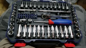 WORKPRO 70-piece socket set and magnetic organizer for mechanics and DIY, Smart AI Gears