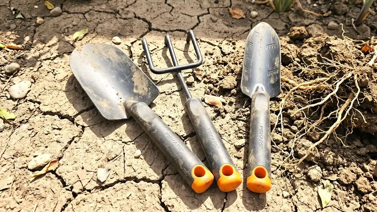 Fiskars Cast Aluminum Head 3 Piece Ergo Garden Tool Set